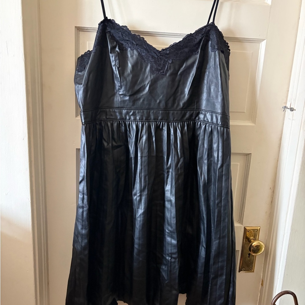 Express Black Lace Trim Dress